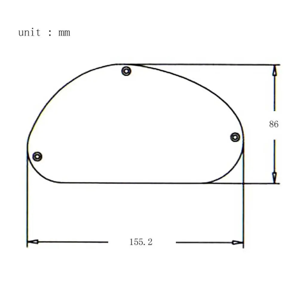 Tooyful Sand Grinding Guitar Pickguard Cavity Cover Back Plate for Guitar Bass Accessory Black 155mm