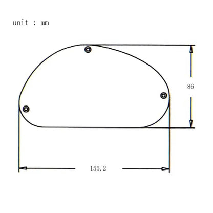 Tooyful Sand Grinding Guitar Pickguard Cavity Cover Back Plate for Guitar Bass Accessory Black 155mm