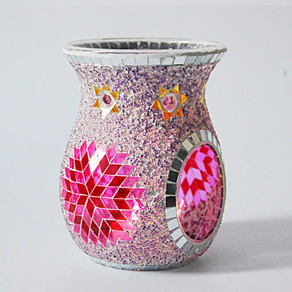 Mosaic Glass Oil Burner Candle Holder Essential Decoration