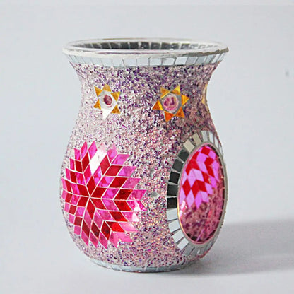Mosaic Glass Oil Burner Candle Holder Essential Decoration