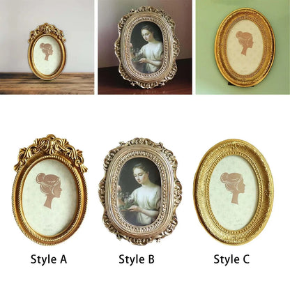 European Style Vintage Style Picture Frame Resin Photo Gallery Art Crafts Oval