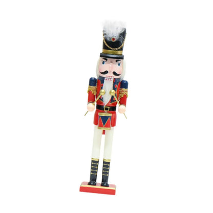 Christmas Nutcracker Figure Decor 40cm Wooden Nutcracker for Home Kids Gifts