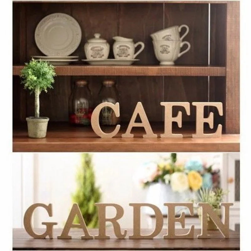 Wooden English Letters And Numbers Ornaments Wooden Crafts Diy Creative Decorative Home Decorations Personalised Name Design