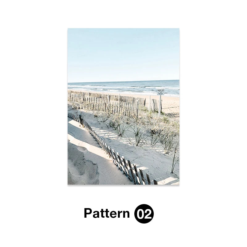 Fresh Summer Tropical Ocean Beach Shell Wall Art Canvas Painting Posters and Prints Aesthetic Pictures for Living Room Decor