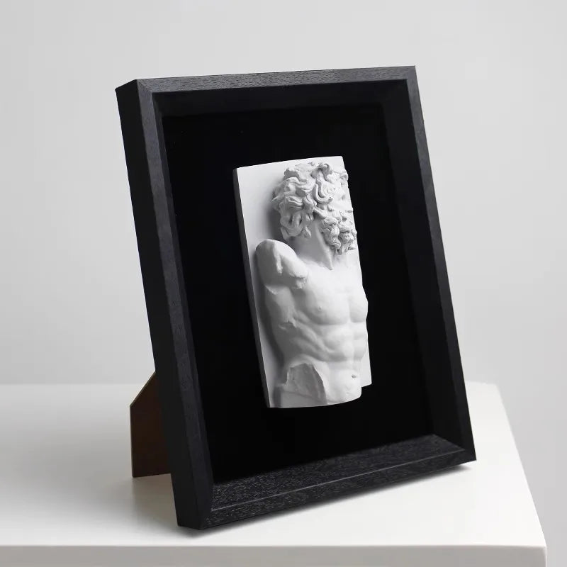 Nordic Figure Sculpture Art Plaster Statue Decorative Painting Room Hanging Painting Living Room Desktop Desk Porch Home Decor