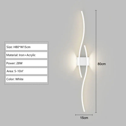 Indoor LED Wall Lights Wall Lamps for Bedroom Bedside Wall Sconces Black Gold White Indoor Lighting for Corridor Aisle Balcony