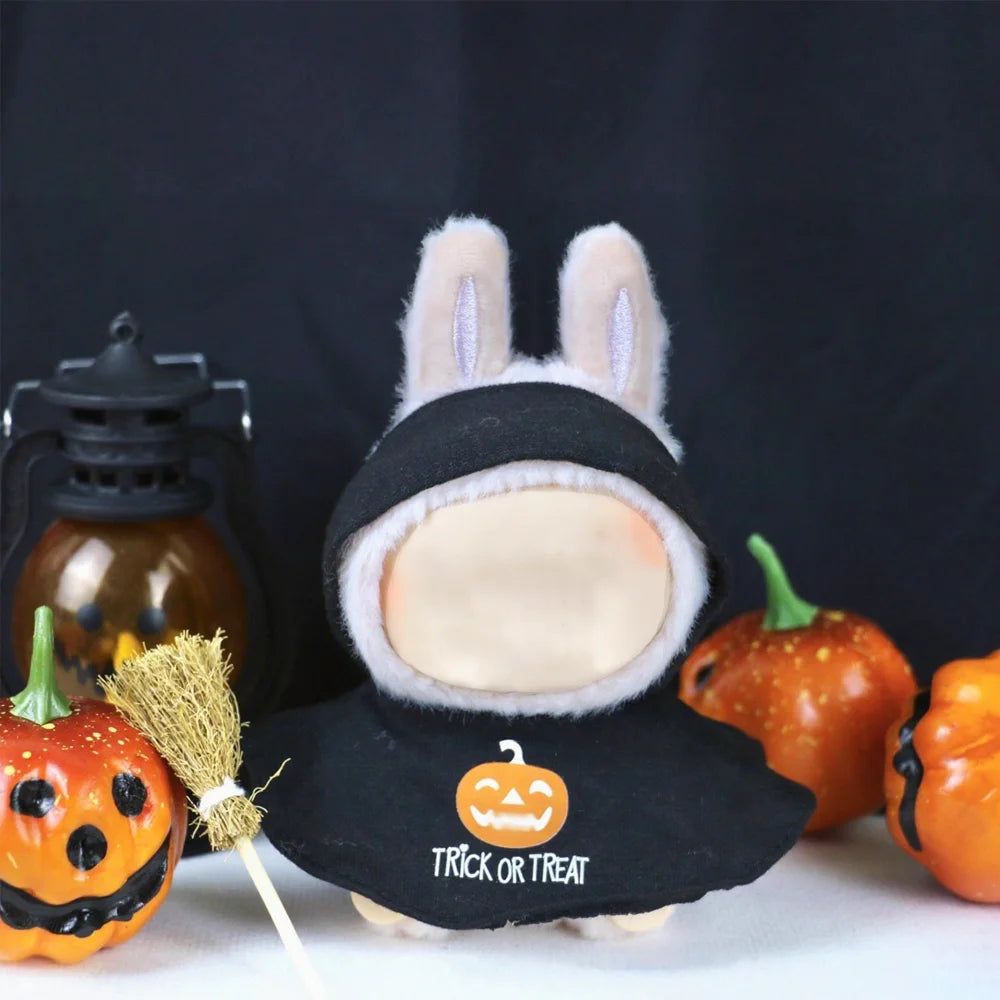 Doll Clothes For 15-17cm Lafufu Clothing Accessories Halloween Doll Cloak Outfit Design Plush DIY Toy Pendant Decor Party Gifts