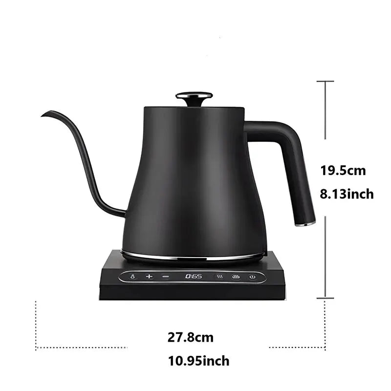 Electric Gooseneck Coffee/Tea Kettle ,100% Stainless Steel Inner LPS-1995,0.8L ,1200W,Suitable for Family and Office