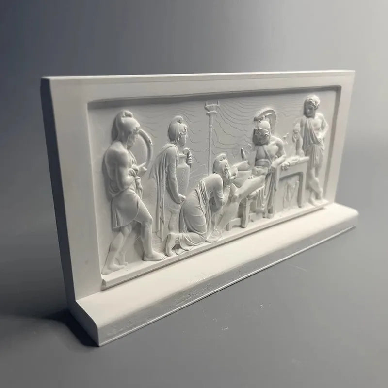 Danish Museum Replicated Figure Sculpture Plane Relief Art Plaster Decoration Stereographic Prints Modern Desktop Ornament