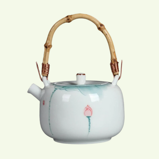 Bamboo Handle Teapot