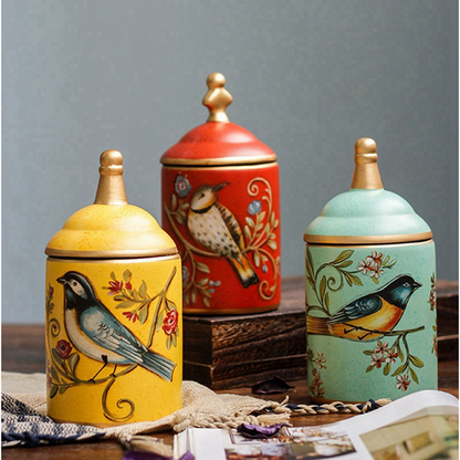 Čínský čajový plechovka vyrobená z keramiky, retro kamene, vzduchotěsného, ​​gongu z keramiky, pro sladkosti, obřadní doplňky čaje