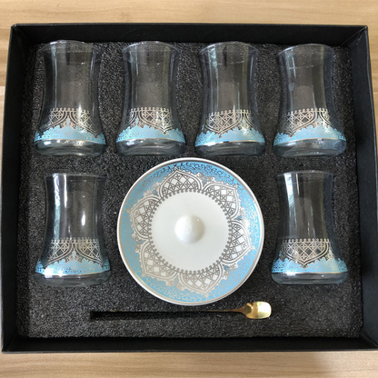 Türkisches Teeservice aus Glas 