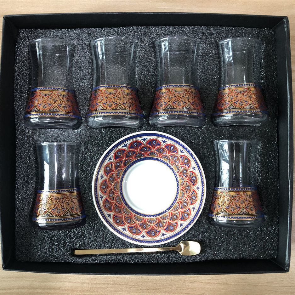 Tyrkisk tesæt glas