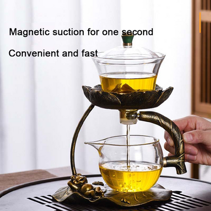 Service à thé paresseux Kung Fu en verre