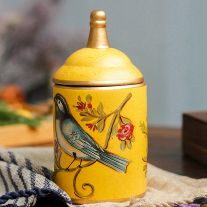 Kaleng teh Cina yang terbuat dari keramik, batu retro, kedap udara, gong fu terbuat dari keramik, untuk permen, aksesoris upacara teh