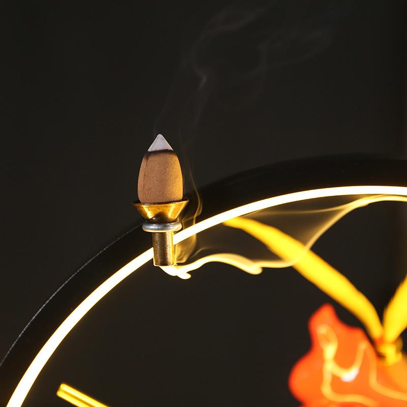 Røgelse Vandfaldsbrænder med LED -belysning