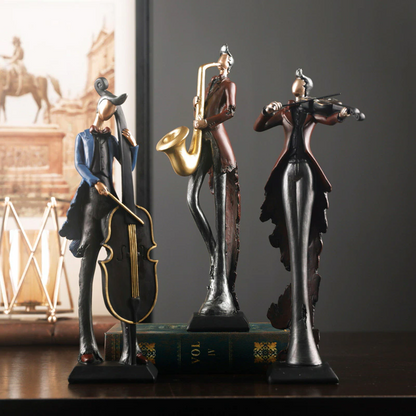 Decoração de estante de livros exclusiva Música de arte modelo estátua estátua criativa Decoração do armário de vinho Ornamentos