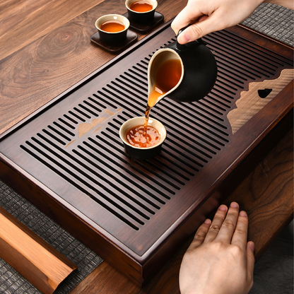 Wood Tea Tray Drainage Water Storage - Tea tray gong fu