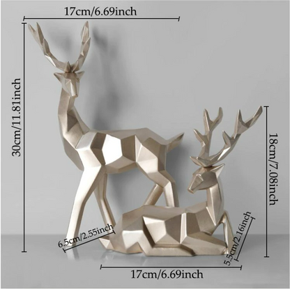 Creative Lucky Deer Ornaments - Lys luksuriøs emalje Sika Deer Decorations Creative Living Room Hjem TV -skap Vinskap Dekorasjoner
