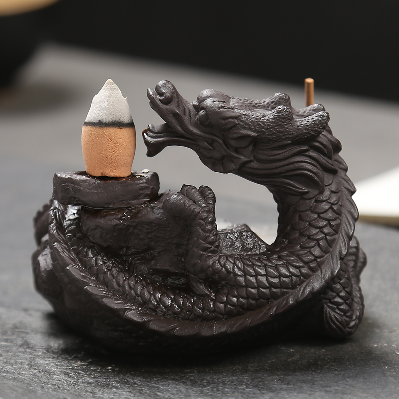 Dragon Backflow Incense Burner para cones e palitos