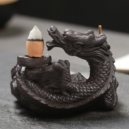 Brûleur d'encens Dragon Backflow pour cônes et bâtons