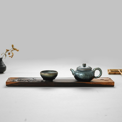 Drewniana taca na herbatę