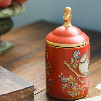 פח תה סיני עשוי קרמיקה, אבן רטרו, אטום אוויר, גונג פו עשוי קרמיקה, לממתקים, אביזרי טקס תה