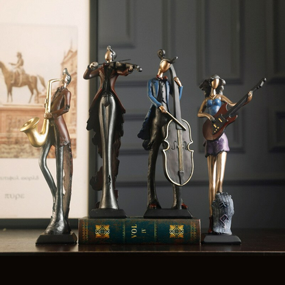 Unieke boekenplank decor muziek kunst karakter model standbeeld creatief woonkamer decoratie wijnkast ornamenten beeldje