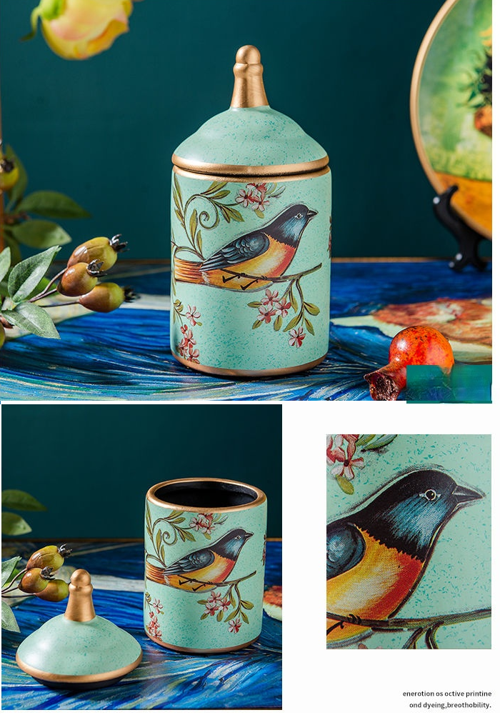 Chińska puszka do herbaty wykonana z ceramiki, kamienia retro, hermelight, gong fu wykonany z ceramiki, na słodycze, akcesoria do ceremonii herbaty