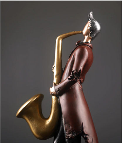 מדף ספרים ייחודי עיצוב מוסיקה אמנות דמות פסל פסל יצירתי קישוט סלון קישוטים ארון יין קישודים