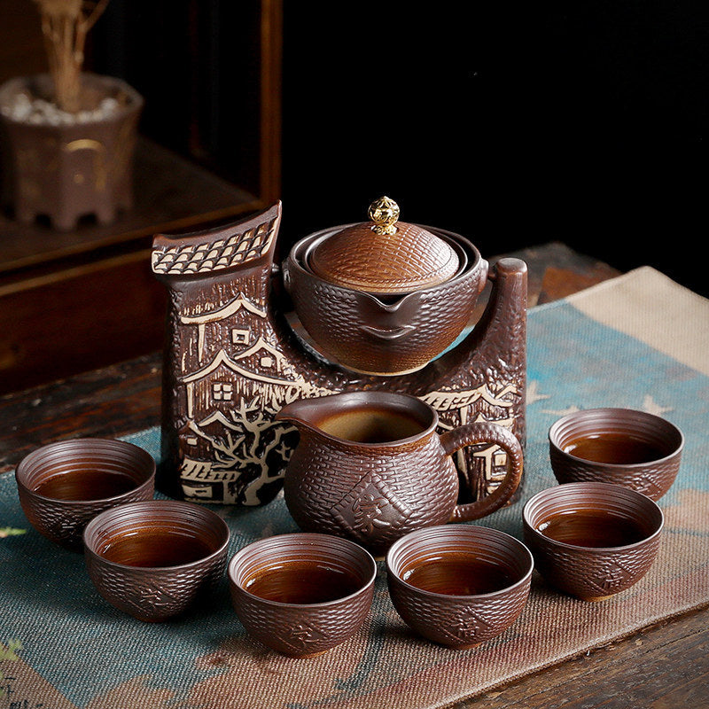 إبريق شاي إبداعي من السيراميك نصف أوتوماتيكي