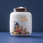 Kreativität Keramik Teedose, großer Aufbewahrungsbehälter für Süßigkeiten und getrocknete Früchte, tragbar, versiegeltes Teeglas, Reise-Teedosen, Kaffeekanister