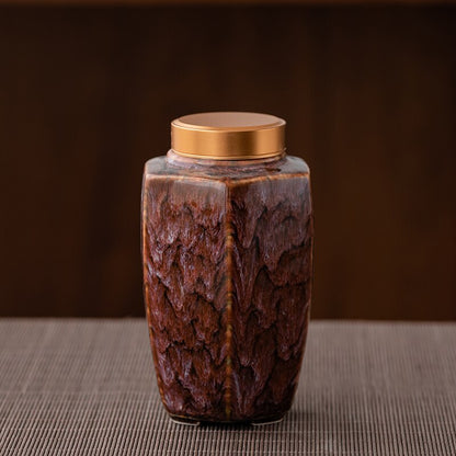 Tea Caddy Ceramic Jar Sealed Jar Moisture-proof Storage Tank Tea Box Tea Organizer Sugar Bowl Food Container Decorative Jars