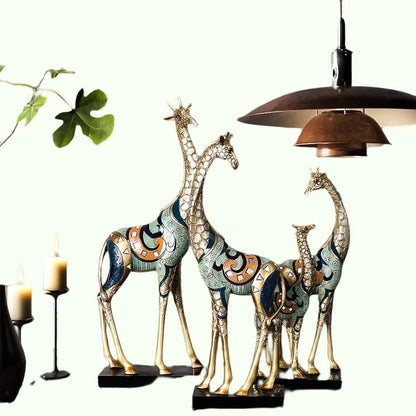Hars Lucky Deer Elk Figurine Statue Home Living Room Decor Crafts Sculpture Creative Gifts Modern Desktop Ornament