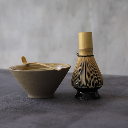 Luwu Traditionella matcha -uppsättningar Natural Bamboo Matcha Whisk Ceremic Matcha Bowl Whisk Holder Japanese Style Tea Set