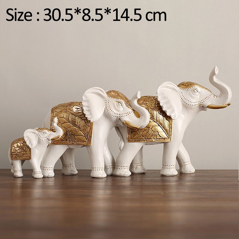 Lucky Mascot Antique Elephant Rzeźba domowy salon wyposażenie dekoracji