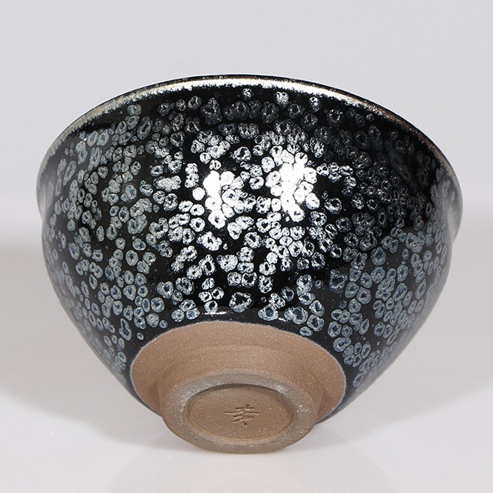 Древний стиль Tenmoku Teacups Skyeye фарфоровые кубки наборы керамика для китайского кунг -фу чайные посуду подарок/jianzhan