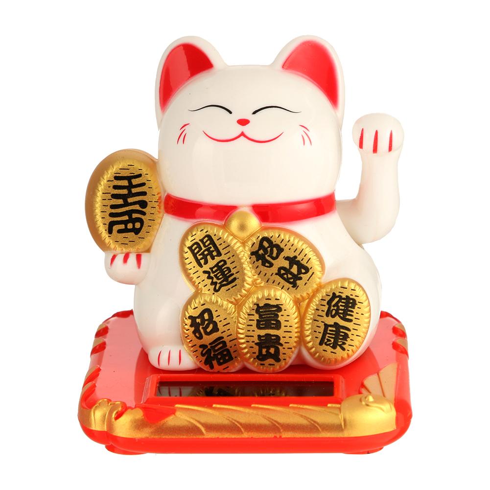 Kinesisk Lucky Cat Wealth Winking Rystende hånd Fortune Welcome Cat Home Craft