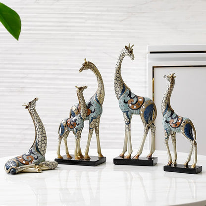 Hars Lucky Deer Elk Figurine Statue Home Living Room Decor Crafts Sculpture Creative Gifts Modern Desktop Ornament