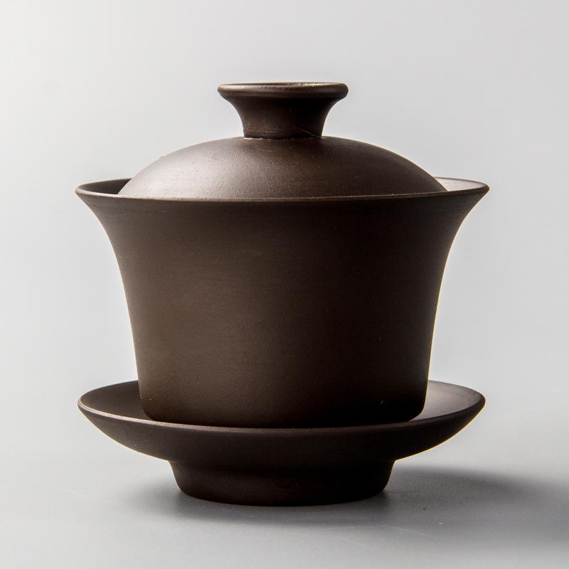 Porcelain Gaiwan Solid Color Tea Bowl with Saucer Lid Kit Master Tea Tureen Teaware Drinkware Decor Chinese Kung Fu Tea Set