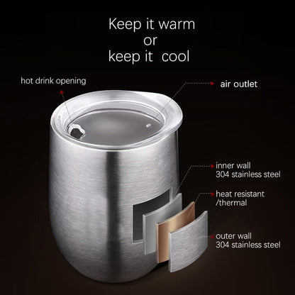 Dinding ganda 304 cangkir stainless steel tahan panas tahan portabel mug teh pasangan portabel dengan jerami dan tutupnya