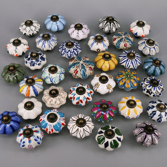 Einteilige Vintage-Keramik-Türknöpfe für Schrank, Schublade, Schrank, Kleiderschrank, Möbel, Türgriff 