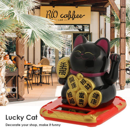 Kinesisk Lucky Cat Wealth Winking Rystende hånd Fortune Welcome Cat Home Craft
