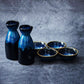 Ensemble de saké japonais rétro, Flagon en céramique, tasse à liqueur, 1 Pot, 4 tasses, Bar à domicile, saké, Pot à vin blanc, verres créatifs, cadeaux, 5 pièces