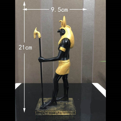 Egipski Anubis Eye Sun God Totem Statua, kolekcjonerska figurka Statua Figura Rzeźba Egipt Dom Dekoracja Dekora
