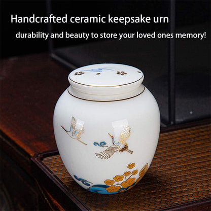 Small Cremation Urns for Human Ashes Ceramic Adult Dog Cat Ash Holders Miniature Memorial Funeral Urn for Sharing Ashes Pet Urns