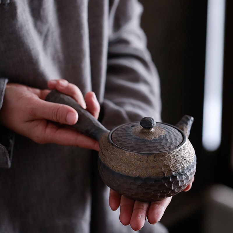 Keramik Jepang Kyusu Teapot Kettle Chinese Kung Fu Teh Pot Minuman 200ml