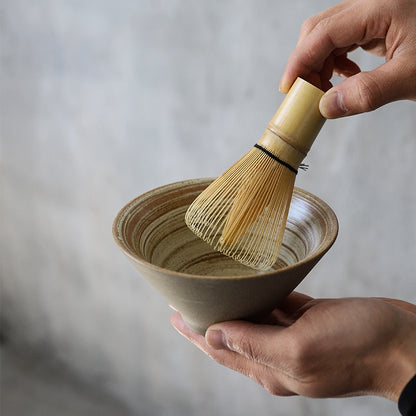 LUWU traditionelle Matcha-Sets, natürlicher Bambus-Matcha-Schneebesen, zeremonielle Matcha-Schüssel, Schneebesenhalter, Tee-Sets im japanischen Stil