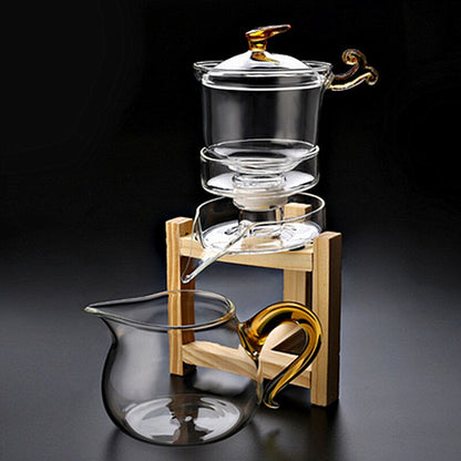 Теплостойкий стеклянный чай набор магнитная вода отвлекающая вращающаяся чаша Полуавтоматическая чайная производитель чайная чай