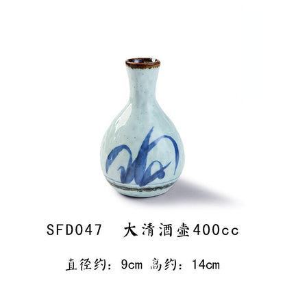 Japońskie i koreańskie kreatywne kubek alkoholowy ręcznie malowany Celedon Jug Wine Wine Zestaw ceramiczny dozownik wina Sake Zestaw Sake
